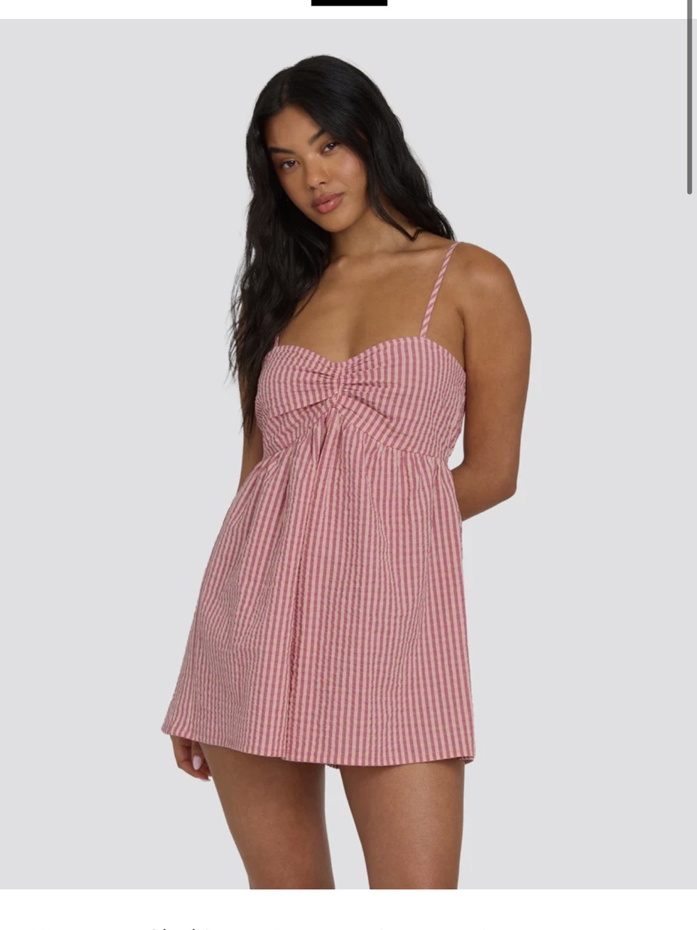 Billabong Women’s Pink Striped Short Romper